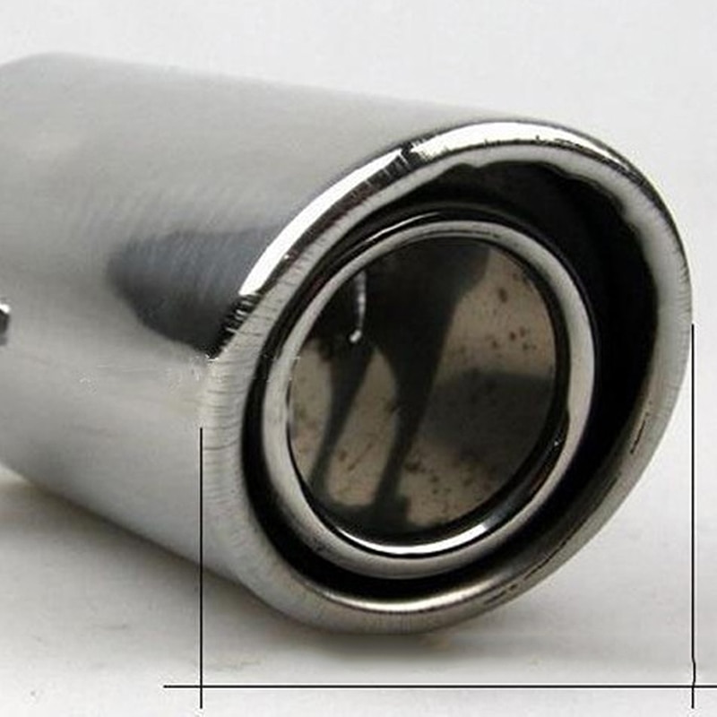 Silenciador de tubo de escape cromado para vehículo, silenciador de acero inoxidable para automóvil, piezas de repuesto para automóviles, silenciadores para sistemas de escape