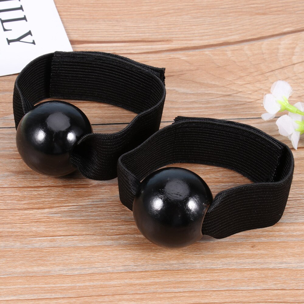 2 pairs of Volleyball Training Exercise Band Equipment Correction Aid Sport Training Belt with Buckle (Black)