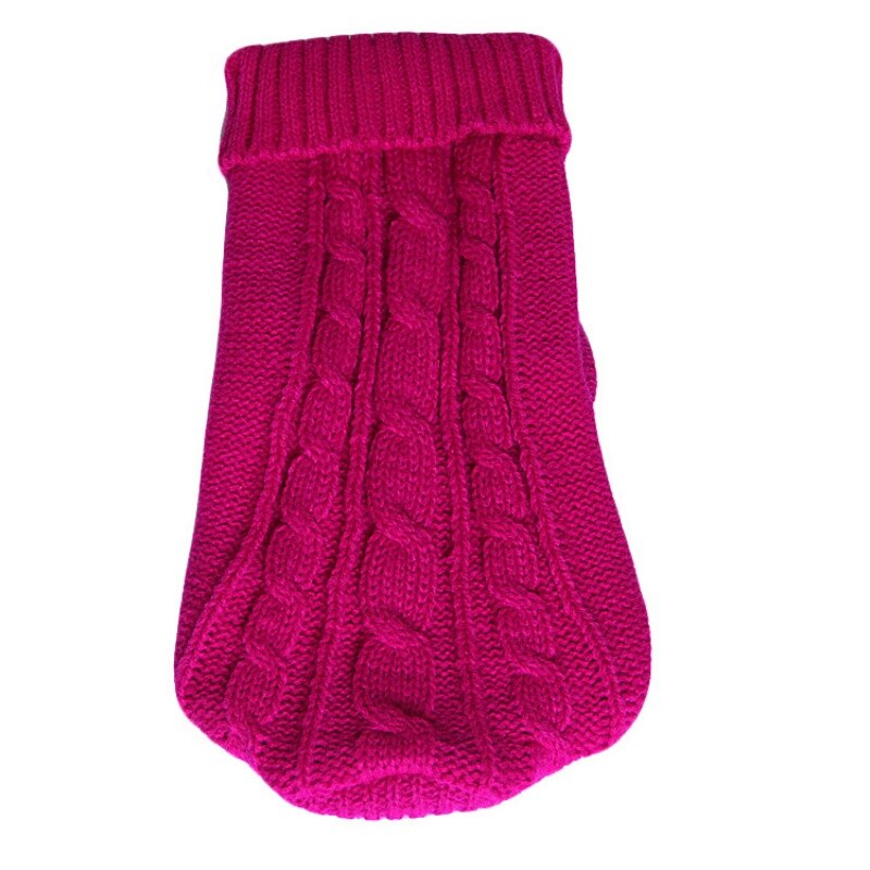 Dog Hoodie Sweater KNIT Jumper Hoodie Pet Puppy Clothes Coat Jacket Winter Warm Clothes Apparel Pet clothes Dog Sweatshirt 1: rose red / M