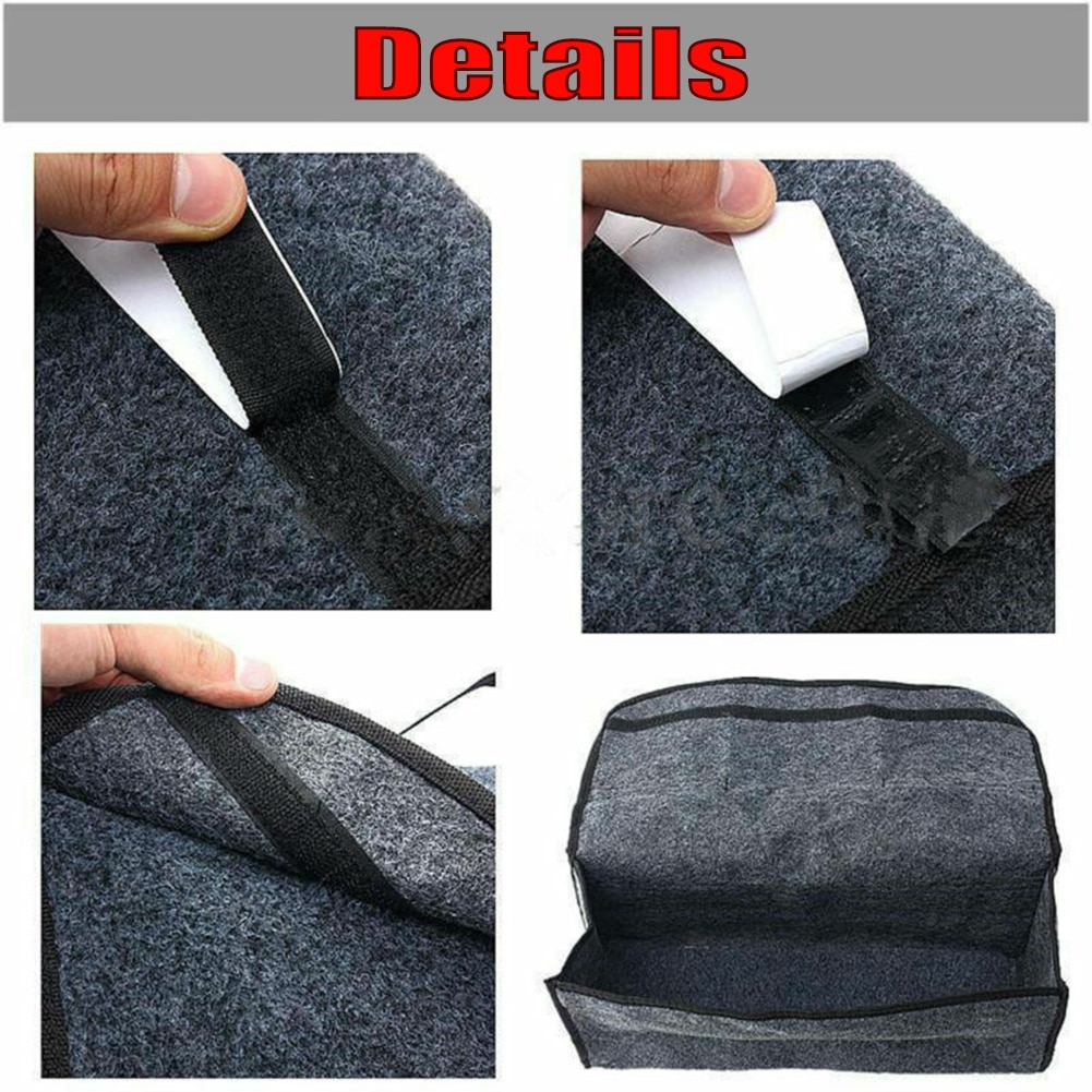 Car Soft Felt Storage Box Trunk Bag Vehicle Tool Box Multi-use Tools Organizer Bag Carpet Folding for emergency Box