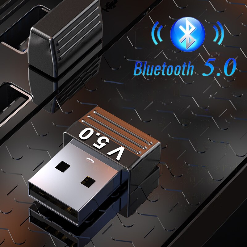 Usb Bluetooth 5.0 Adapter Zender Bluetooth Ontvanger Audio Bluetooth Dongle Draadloze Usb Adapter Voor Computer Pc Laptop Een: New square V5.1