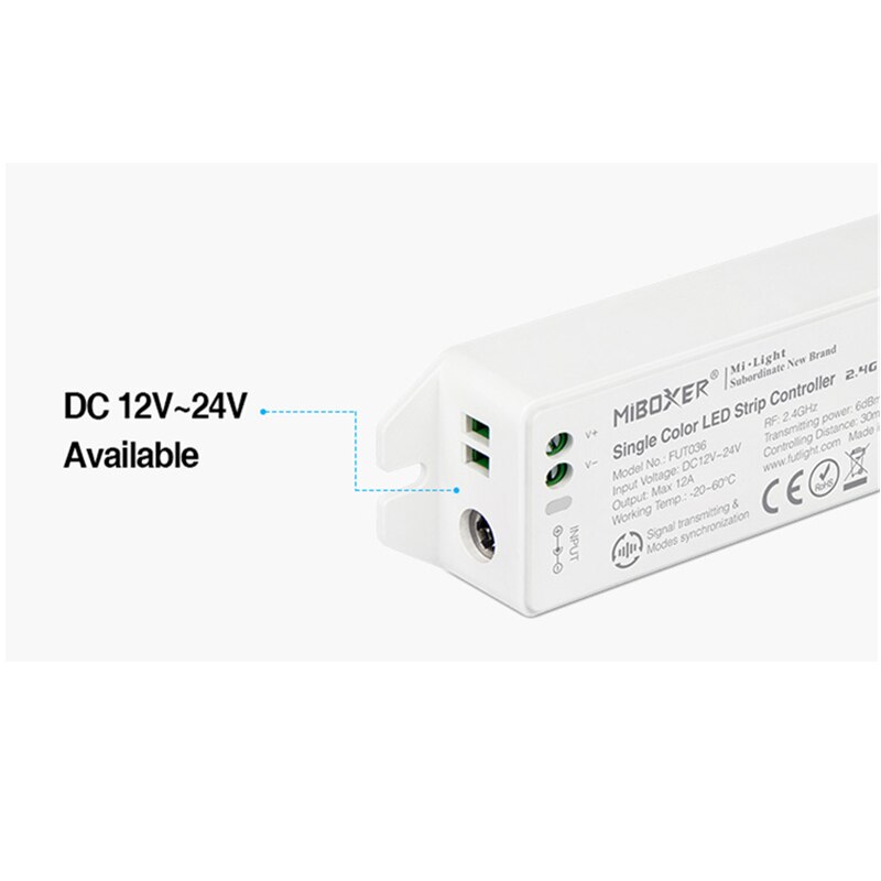 FUT036 Miboxer DC12V ~ 24V 2,4 GHz Einzigen Farbe LED Streifen Regler dimmen LED lampe licht Band Dimmer Können gesteuert werden mit APP