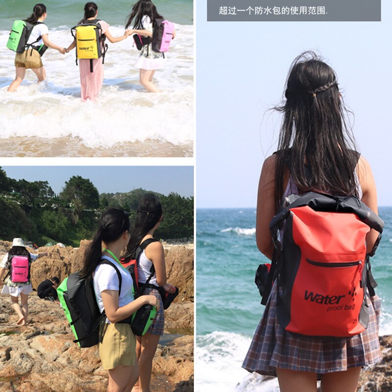 Foldet opbevaringspose strand vandtæt rygsæk udendørs sportstasker naturvandring tør taske pvc vandtæt taske svømning surfing tasker