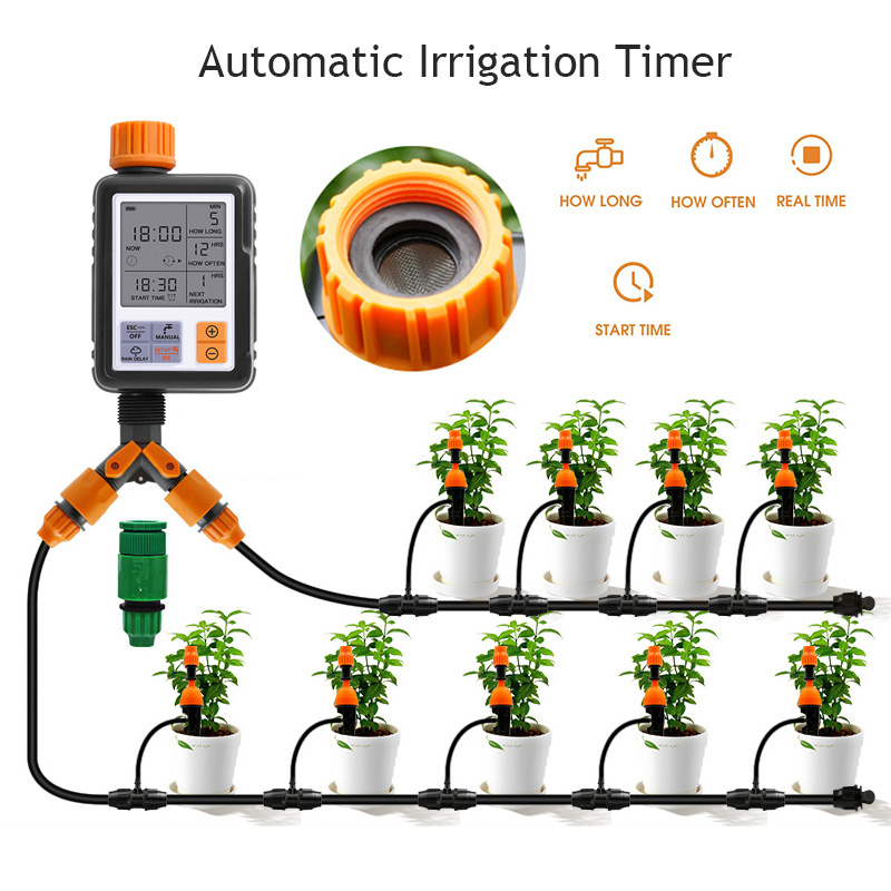 Automatisk elektronisk lcd-skærm sprinkler controller udendørs have timer automatisk vanding enhed vandingssystem yard værktøj