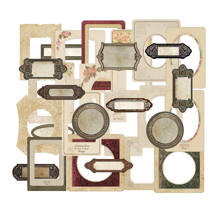 Marco de fotos Vintage, papel de fondo, cuaderno de recortes, planificador diario, papel decorativo para manualidades DIY