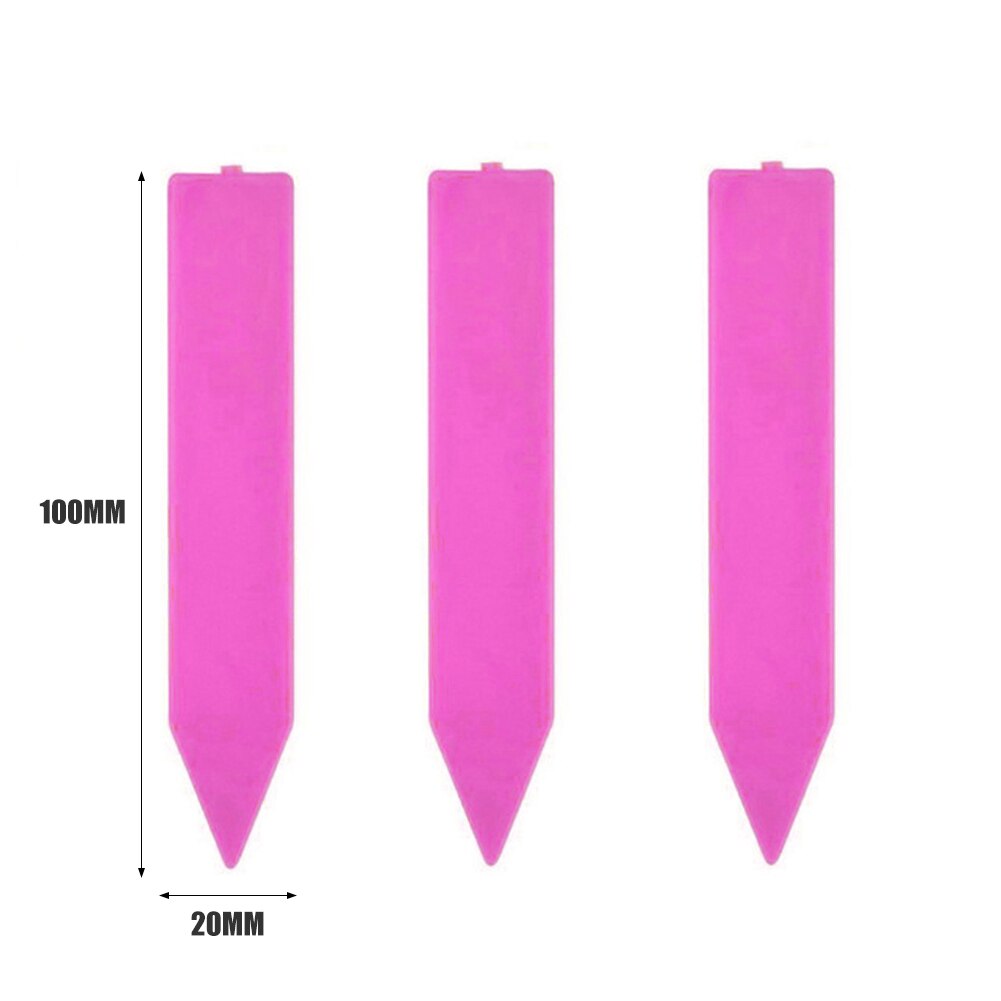 100 st växtetiketter, pålar, växtetiketter, plantskolemarkörer, blomkrukor, plantetiketter, brickmärke, trädgårdsredskap: Rosa