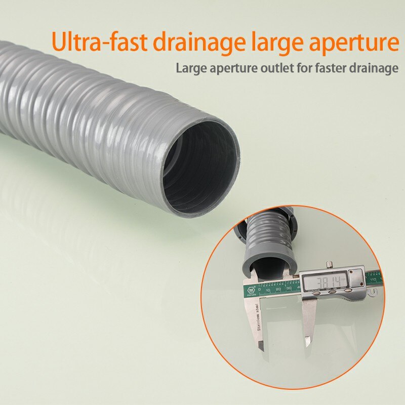 Drainage Pipe For Vegetable Basin, Single Head,Flexible And Extendable Hose Kitchen, Bathroom, Sink Fitting , Drain , Anti-Odor