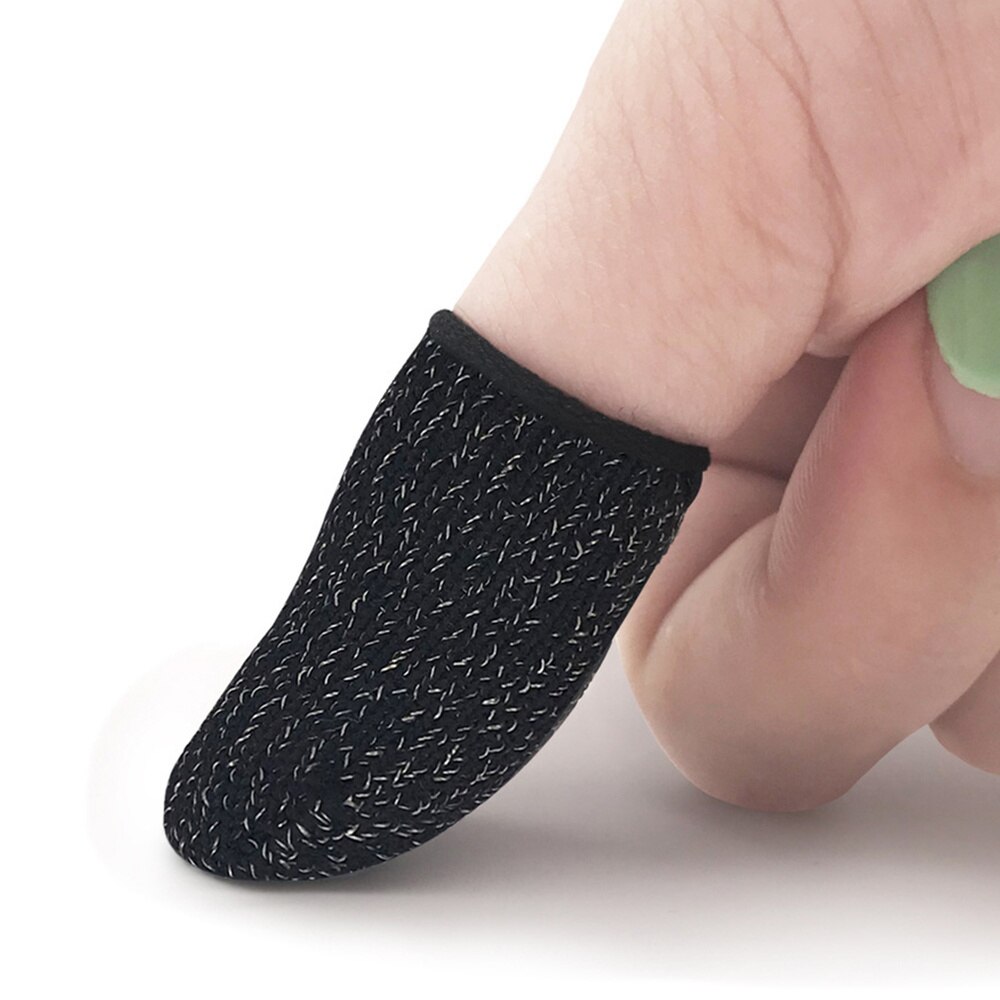 20 Pcs Practical Finger Sleeve Screen Touch Breathable Game Finger Cover Elastic Soft Finger Cot Anti-Sweat Thumb Fingers Protec: Black 1