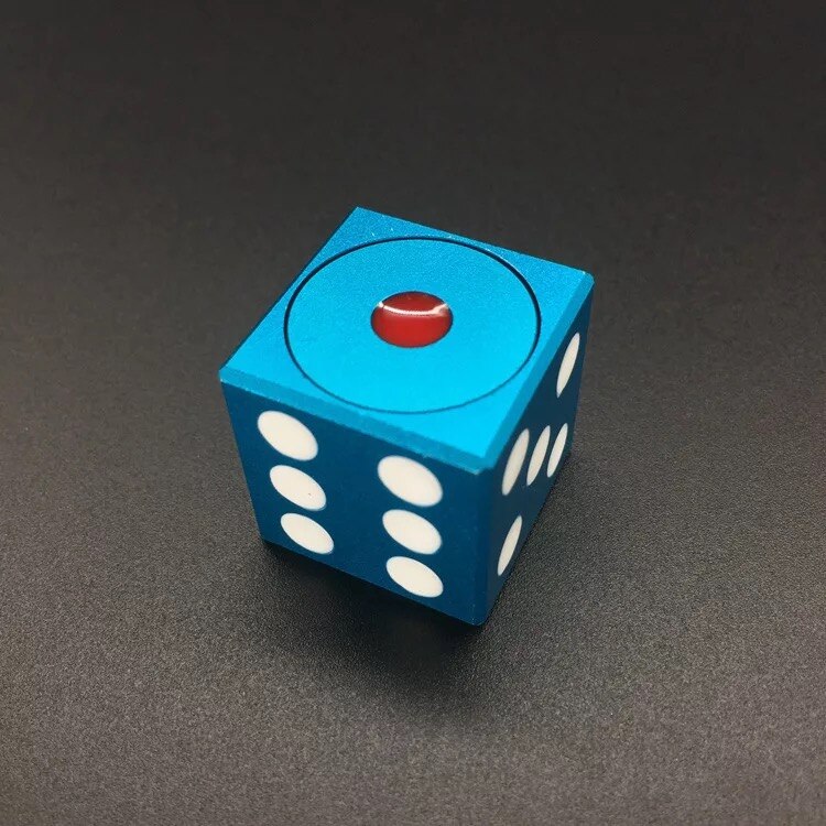Kleurrijke Spinning Fidget Spinner Stress Relief Speelgoed Metalen Hand Spinner Stille Top Vinger Spinner Pop Het Stress: Blue dice