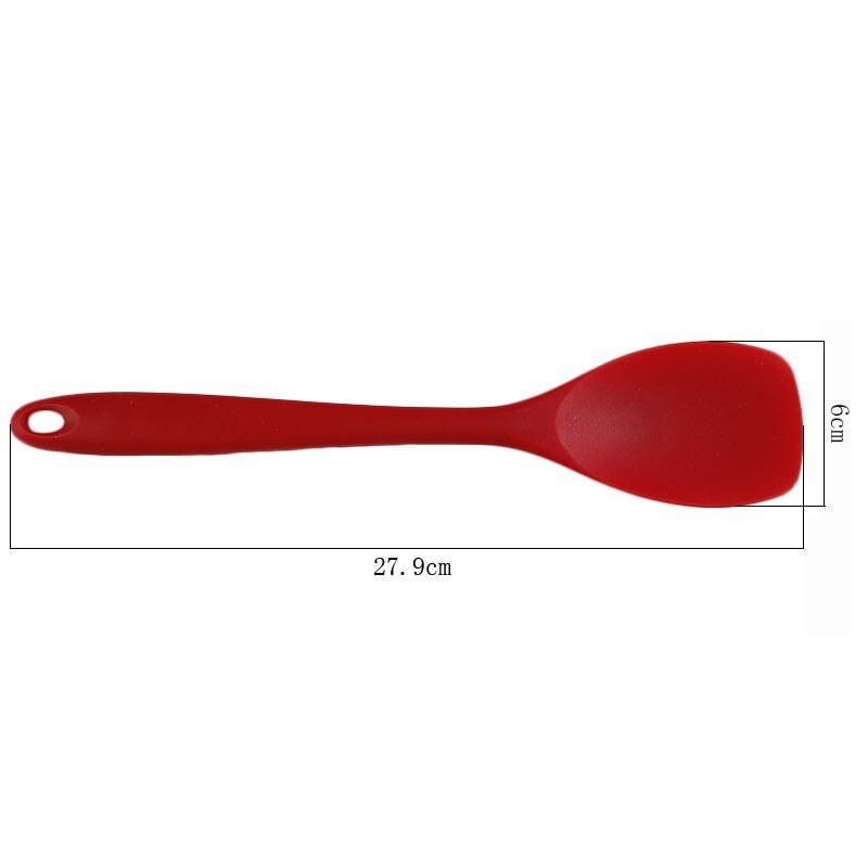 Aomily Grote Silicone met Roestvrij Stalen Kern Lepel All-Purpose Siliconen Hittebestendig Lepel Spatel Keuken Accessoires