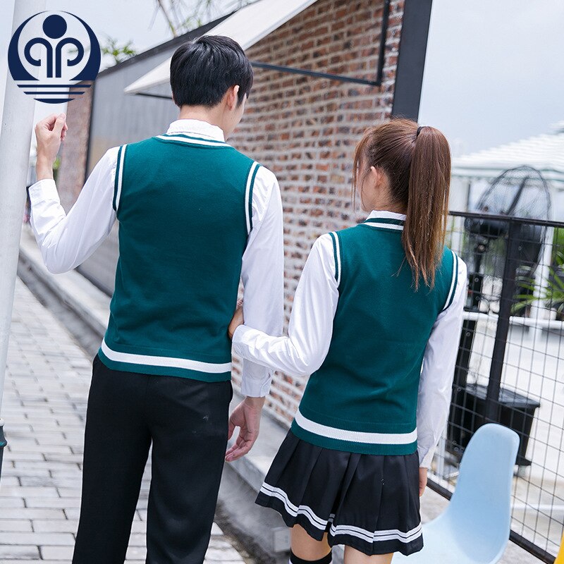 Student School Uniform 4pcs Winter Boy Girls Japanese Students Wear Tenneger College Uniforms Girls Boys Sweater Costume D-0548