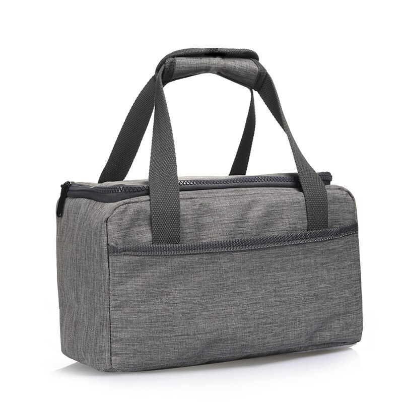 Travel Picnic Essential Insulation Lunch Bag Fresh Fruit Portable Storage Pouch School Office Food Drink Organizer Accessories: Gray Bag