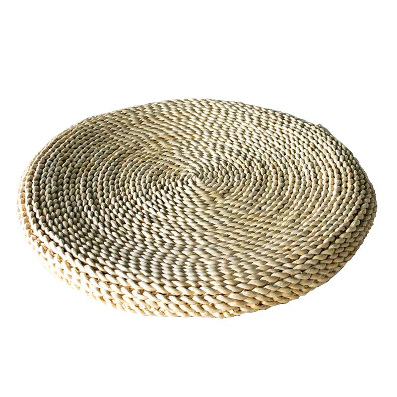 Tea ceremony straw mats cushion thickening meditation mat Zen sitting rattan cushion pad futon round cushion chair cushion: 30cm wide
