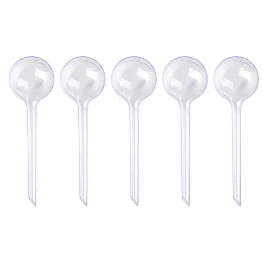 Boîtes pour arrosage automatique des plantes et fleurs en plastique distributeur d'eau, boule en PVC, outil pour arrosage automatique des plantes, jardin et maison: 5pcs Clear