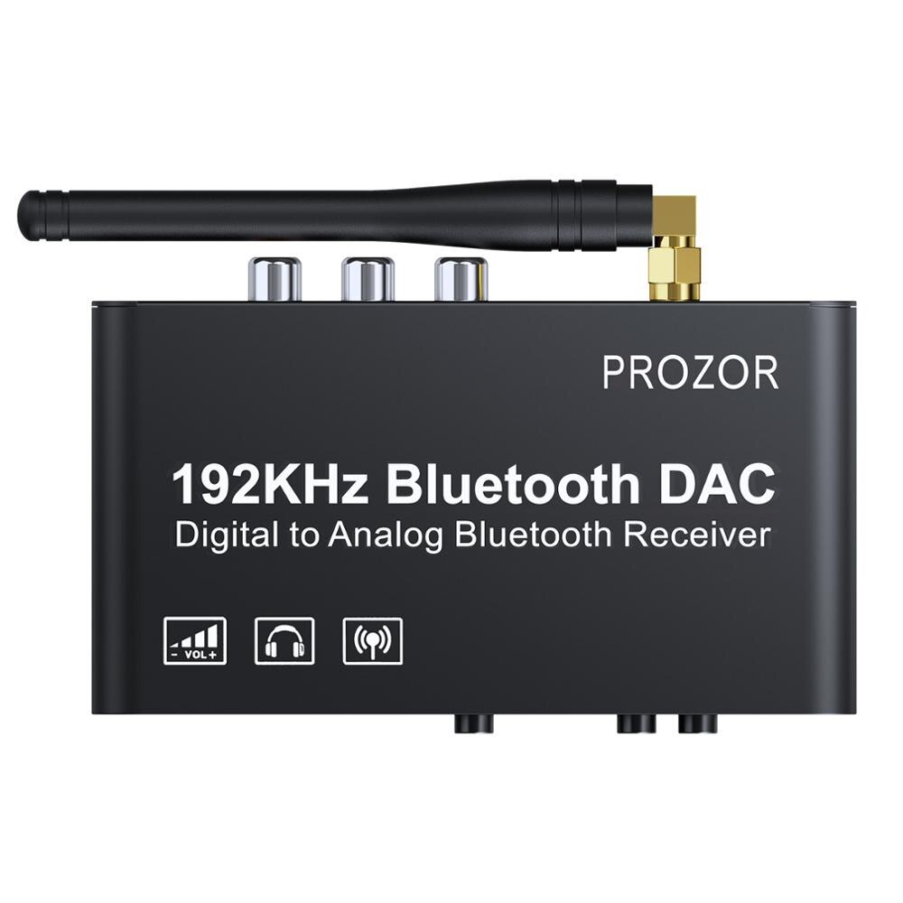 Prozor Dac Converter Ingebouwde Bluetooth-Compatibele Ontvanger 192Khz Dac Met Ir Afstandsbediening Digitale Coaxiale Toslink L/R Rca