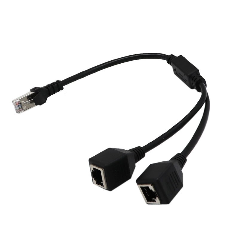Divisor Ethernet 1 A 2 Gigabit - Adaptador RJ45 Para Cable Cat 5/6/7/8, Hasta 1000 Mbps, Color Azul