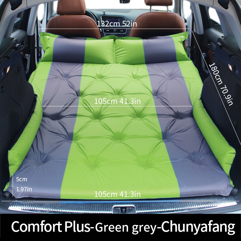 Automatische Opblaasbare Auto Matras Suv 2 Personen Outdoor Camping Dikke 5Cm Slaapmatje Camping Mat Matras Opblaasbare Bed: Double-Green