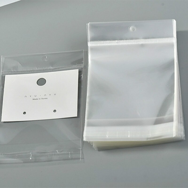 100pcs Jewelry Display Card Blank White Paper Cardboard Necklace Bracelet Earring Holder Packaging Cards Plastic Bag: 9(14x9cm)
