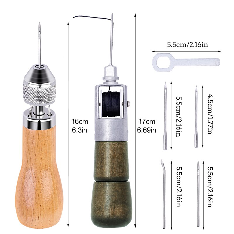 MIUSIE Hand Stitcher Sewing Machine Waxed Thread For Leather Sewing Tool Needles Kit Craft Stitch Shoemaker Canvas Repair Tool