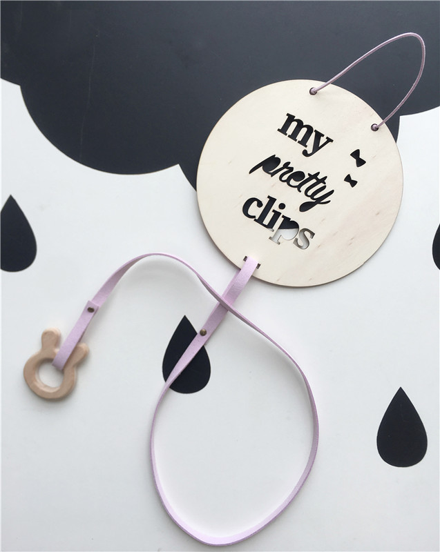 Scandinavische Stijl Houten Baby Bed Opknoping Decoratie Ambachten Muur Opknoping Hanger Ornament Baby Haarspeld Organizer Fotografie Props: 1