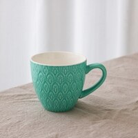 Ceramic Peacock Blue Peacock Textured Dinner Plate/Deep Plate Fish Plate/Home Plate: mug