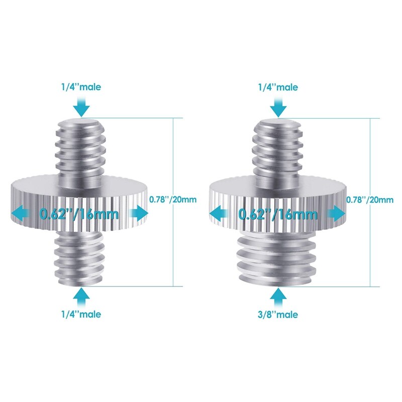 Pastlla 3x Edelstahl Stativ Erdspieß 120mm - Gewinde Adapter Für Kamera Stative & Einbeinstative