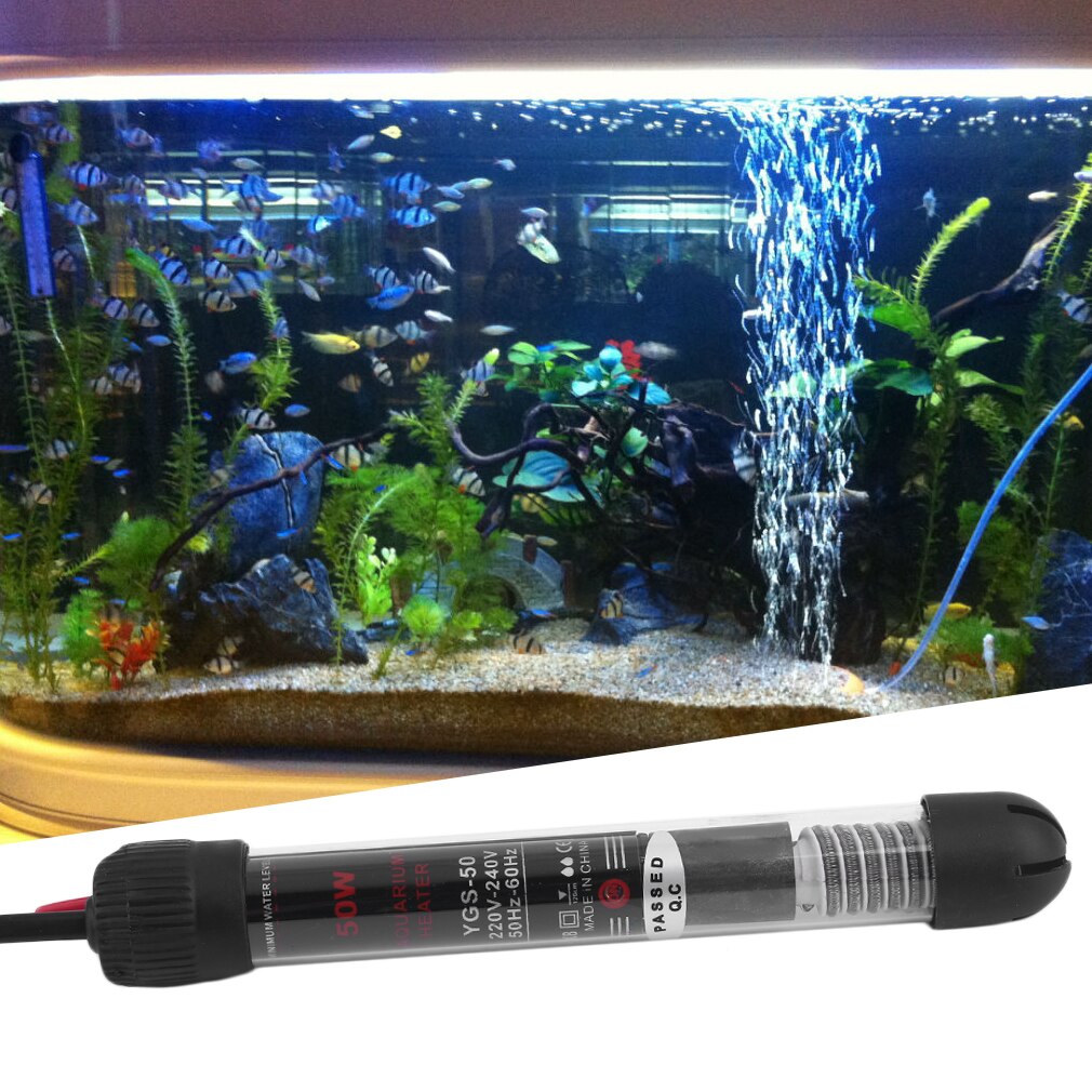 50w akvarietilbehør nedsænket varmelegeme varmestang til akvarium glas akvarium