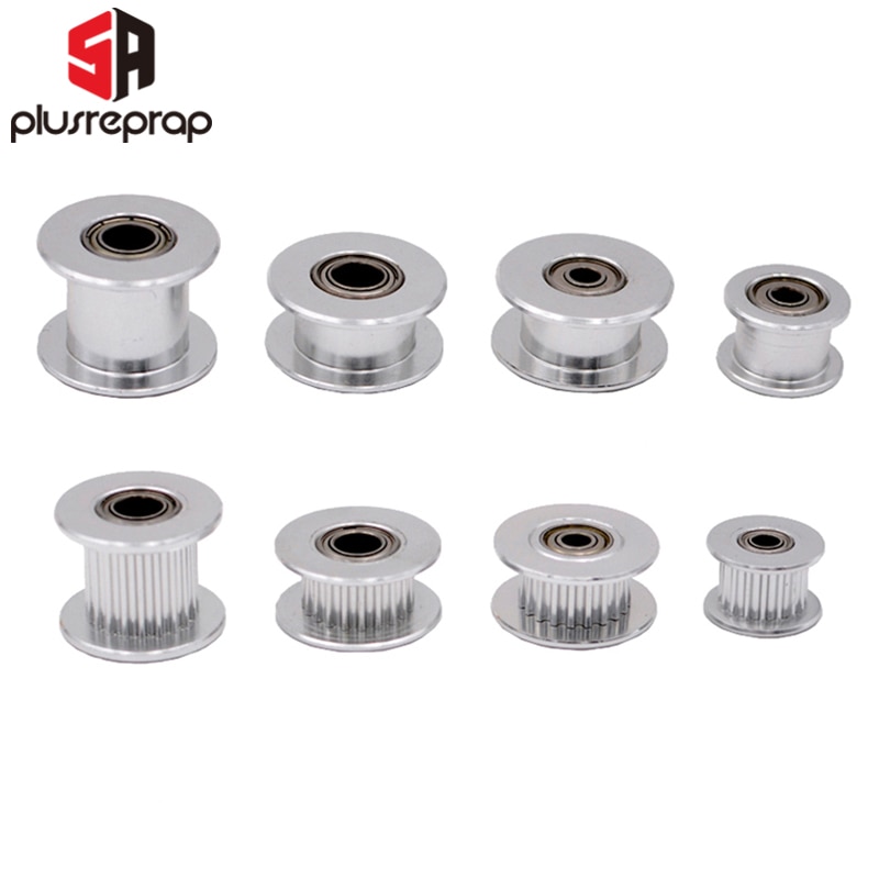 10PCS GT2 Idler Timing Pulley 16-tooth 20-Teeth with 3mm or 5mm Bore with Bearings for 3D Printer Parts Timing Belt 6mm 10mm