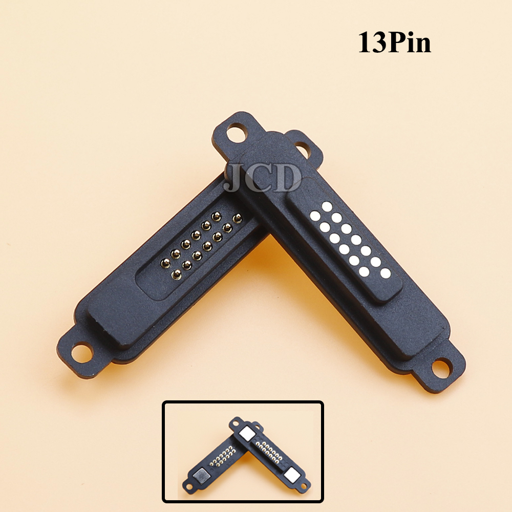 1Pair 13/14/15/16/17/18/19/20Pin Waterproof Magnetic Pogo Pin Connector 2A Male Female Pogopin Spring Loaded DC Power Socket: army green