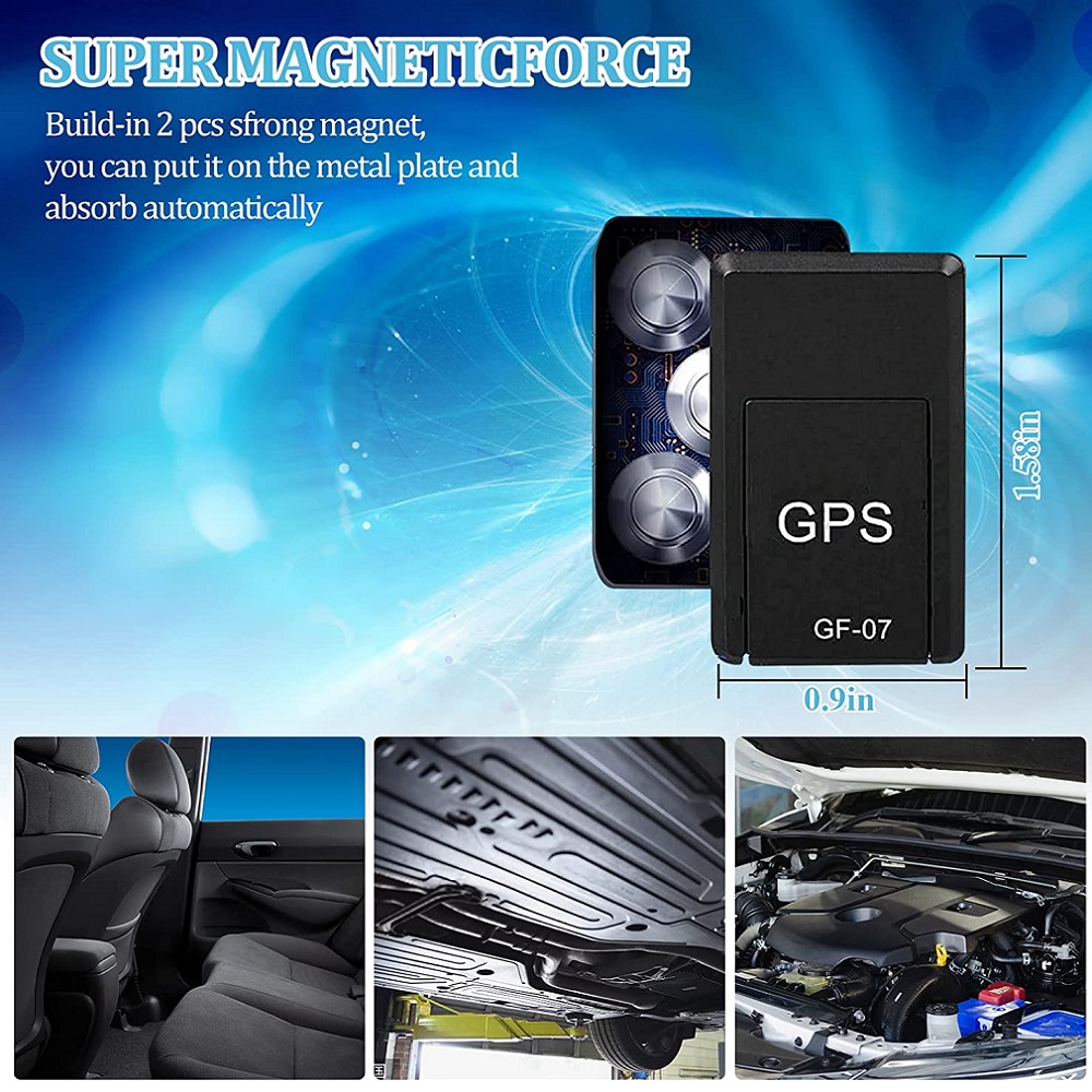 GF-07 Mini rastreador GPS multiusos para coche, seguimiento en tiempo Real, localizador antirrobo y perdido, posicionador de mensajes SIM, magnético fuerte