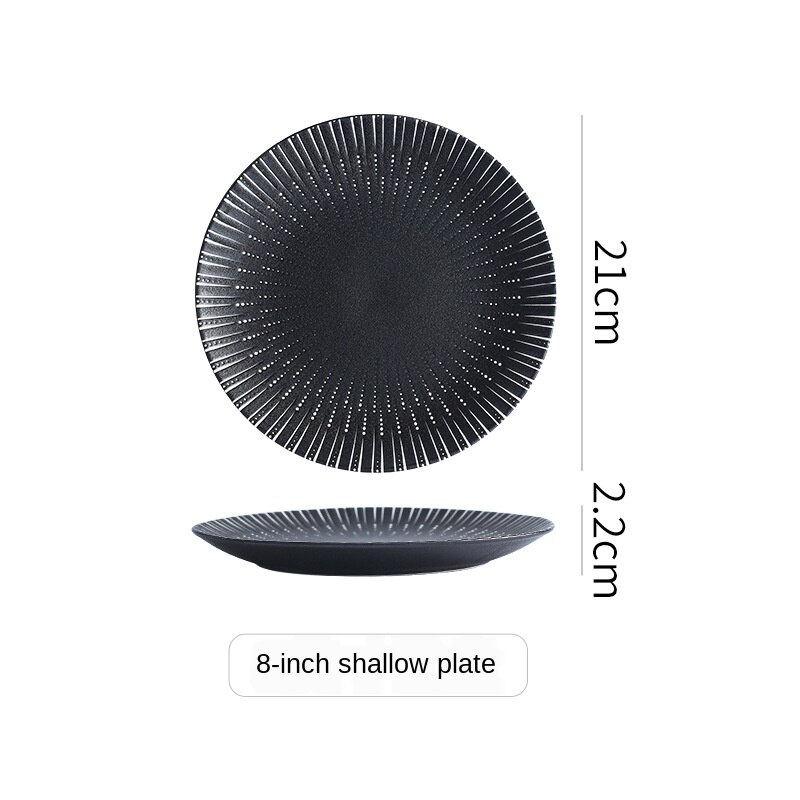 Europese Relief Stijl Diner Platen Eetkamer Plaat Portie Schotel Ronde Plaat Cake Lade Westerse Steak Ronde Lade Keuken Plaat ZH632: color3