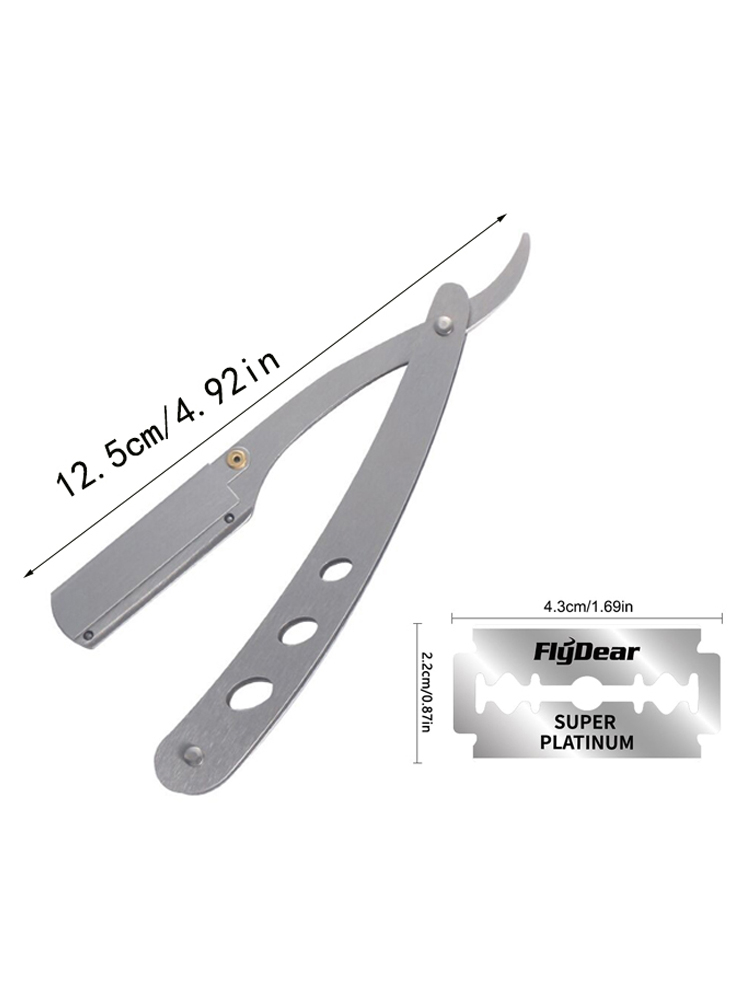 Old style shaver, manual men's shaver, washable stainless steel hairdressing and shaving razor