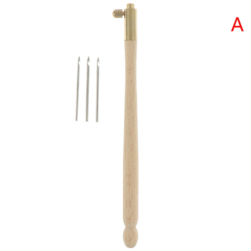 Francese Aghi Da Ricamo Tambour uncinetto Gancio Luneville Gancio con 3 Aghi: marrone