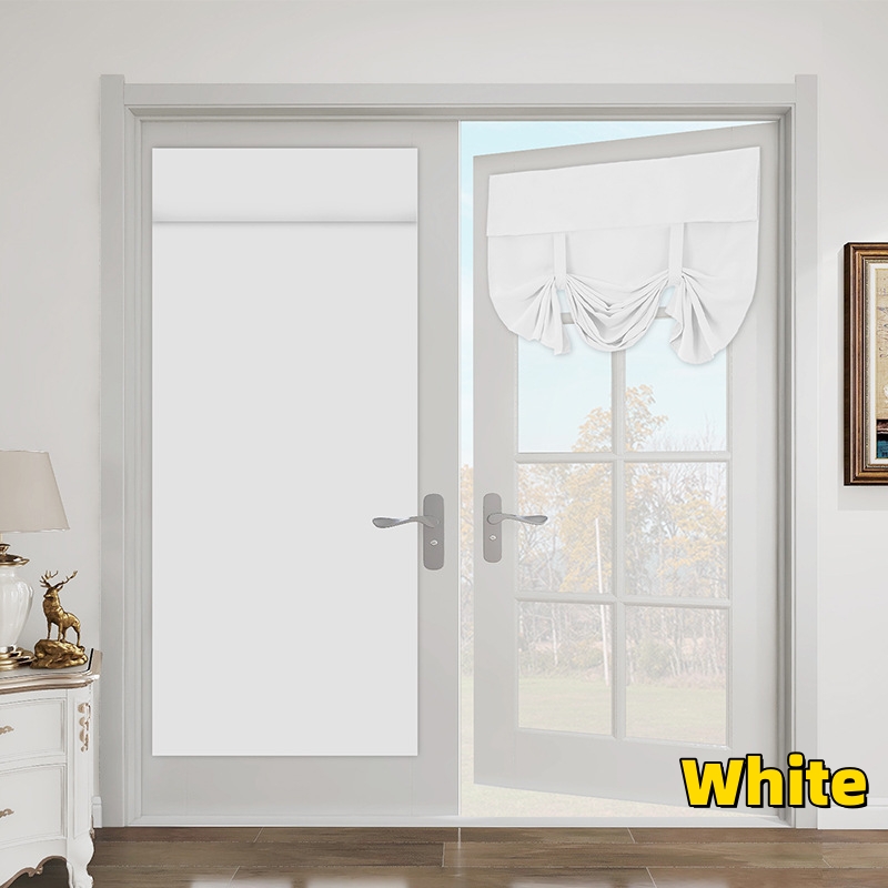 Door Curtains Blackout Self Stick Tie Up Shades Door Window Curtains Thermal Insulating Privacy Kitchen Living Room Curtains: PURPLE