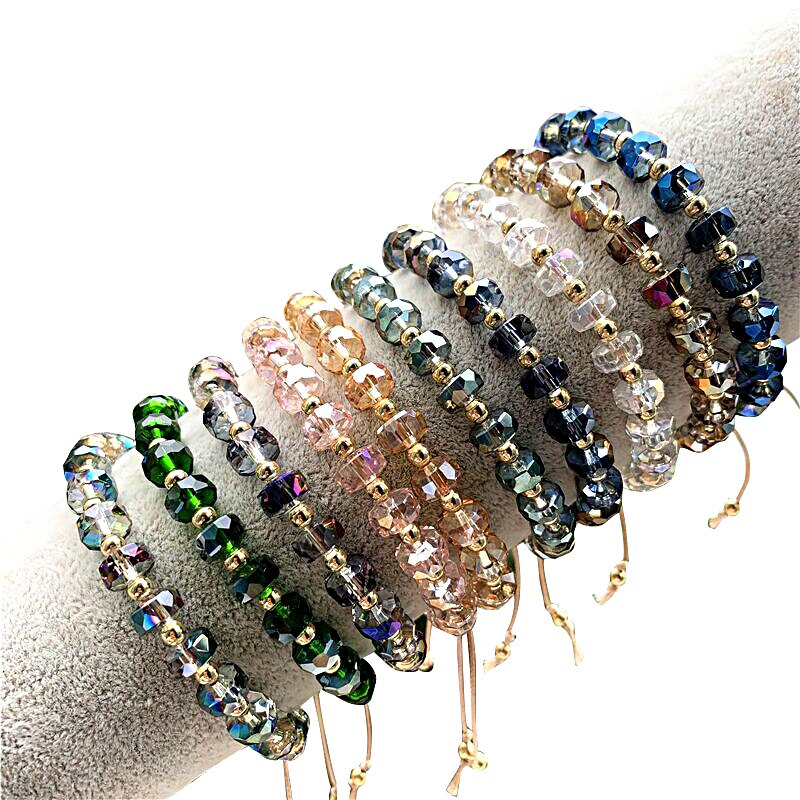 Kristal Armband Glas Kralen Natuurlijke Zoetwater Parel Armbanden Voor Vrouwen Lijn Handgemaakte Strand Armbanden Kralen Armband