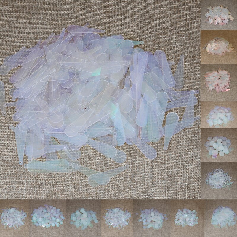 DIY handgemaakte Lange waterdruppels Pvc, Losse Sequins32mmx10mm, bruiloft ambachten, decoratieve sieraden, oorbellen accessoires