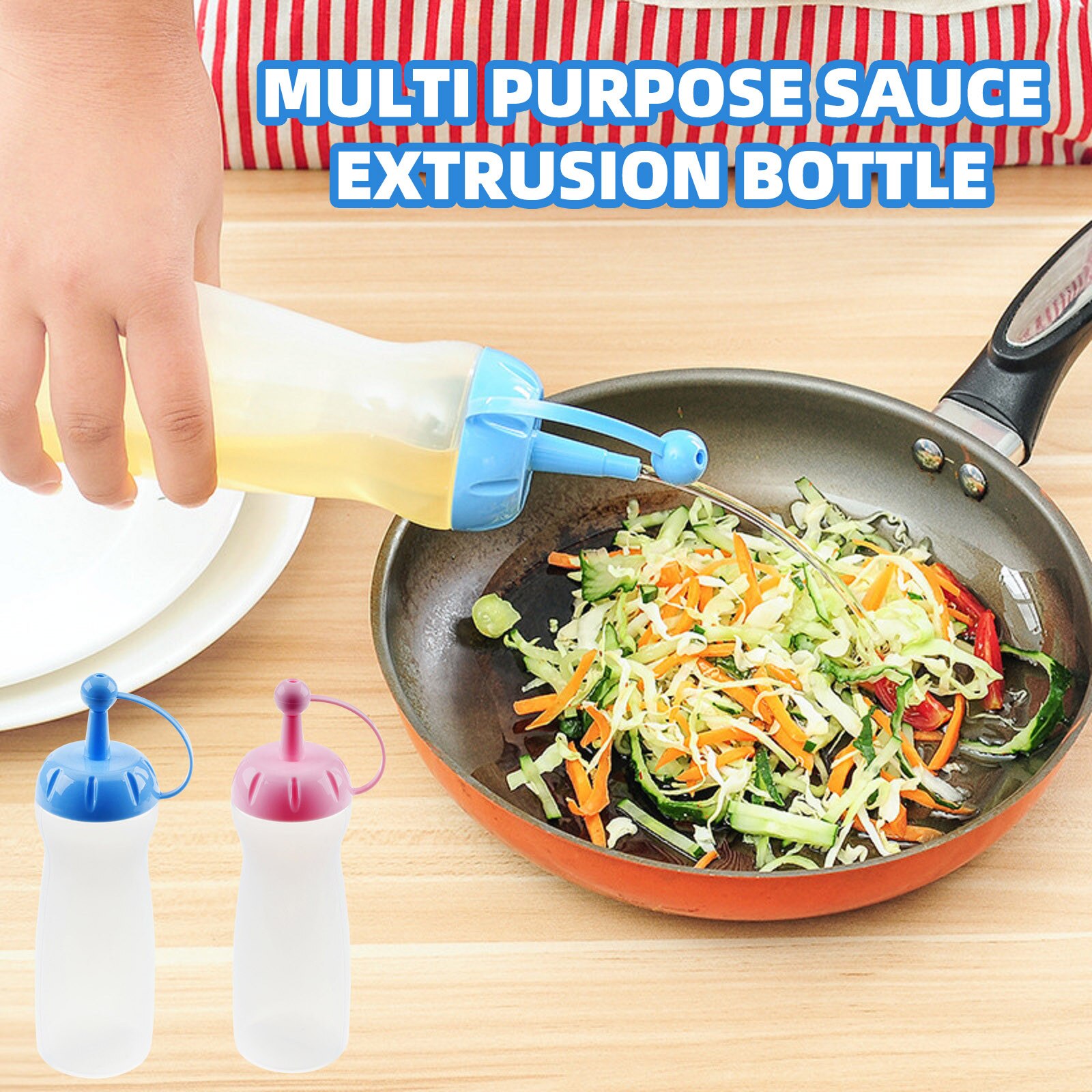 1Pcs Poreuze Salade Dressing Fles Schone Zee Soning Squeeze Fles In Keuken Multifunctionele Kruiden Spuitfles