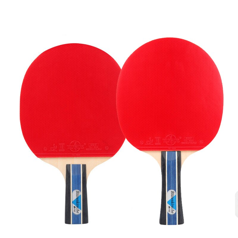 Table Tennis Racket With Rubber Pingpong Paddle 5 Layer Pure Wood Ping Pong Racket Bat