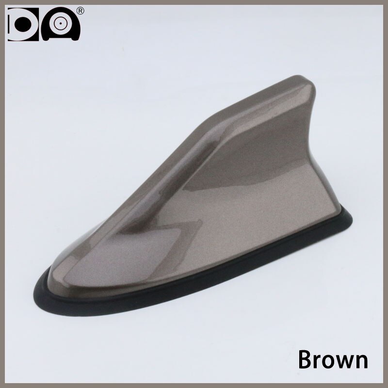 Waterproof shark fin antenna special auto car radio aerials Stronger signal Piano paint Suitable for most car models: Brown