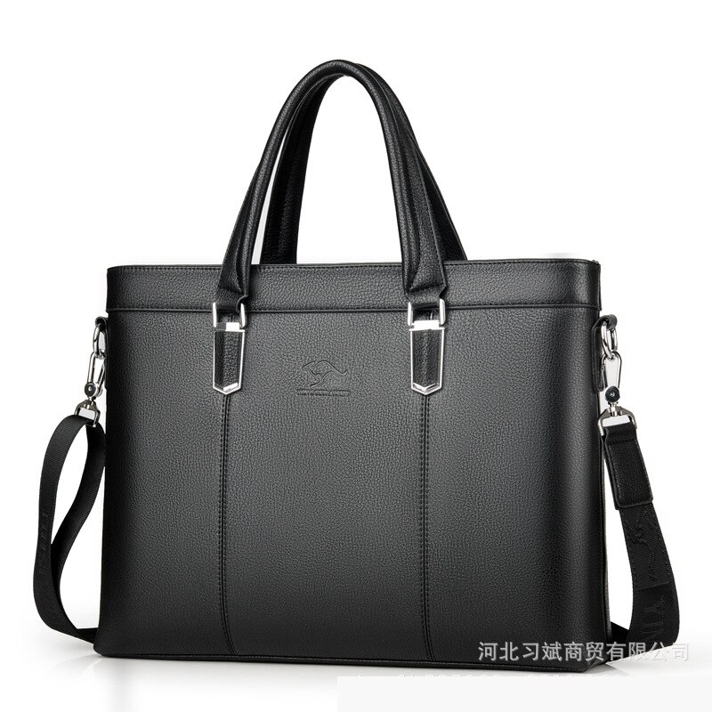 Business herren Aktentaschen Tasche Weiche Leder Messenger Tasche Für Männliche Umhängetasche Casual Umhängetasche Für LSH736: Schwarz