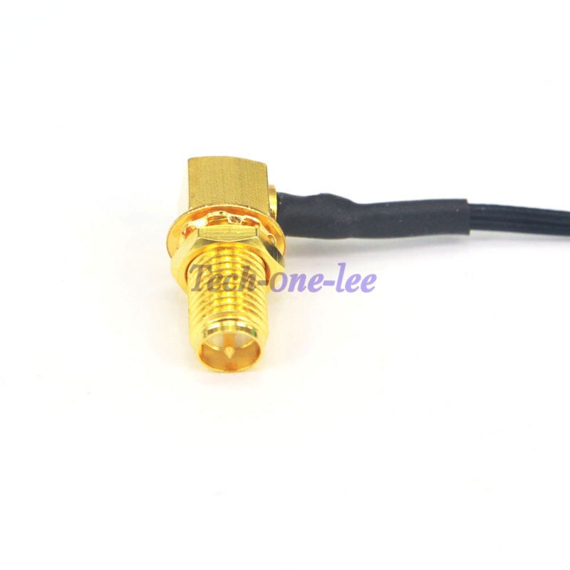 2 peças/lote RP-SMA RP SMA fêmea de Tipo Y Dupla MMCX Macho 1.13 Conector do Adaptador de Cabo + 1.13 IPX ipx Pigtail cabo