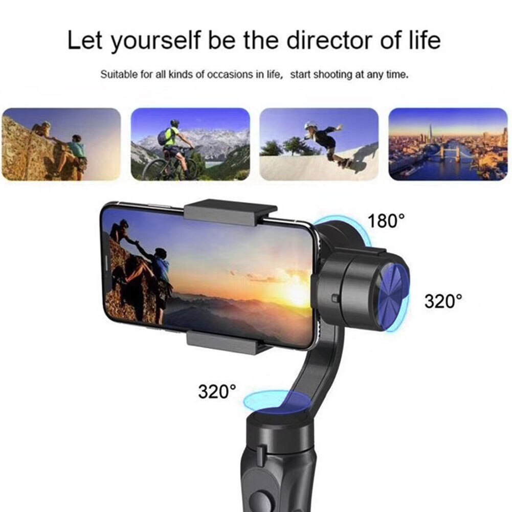 Handheld Stabilizer Gimbal Stabilizer Phone Adjustable Smartphone Mobile Stabilizer 3 Axis Universal Gimbal For Smartphones