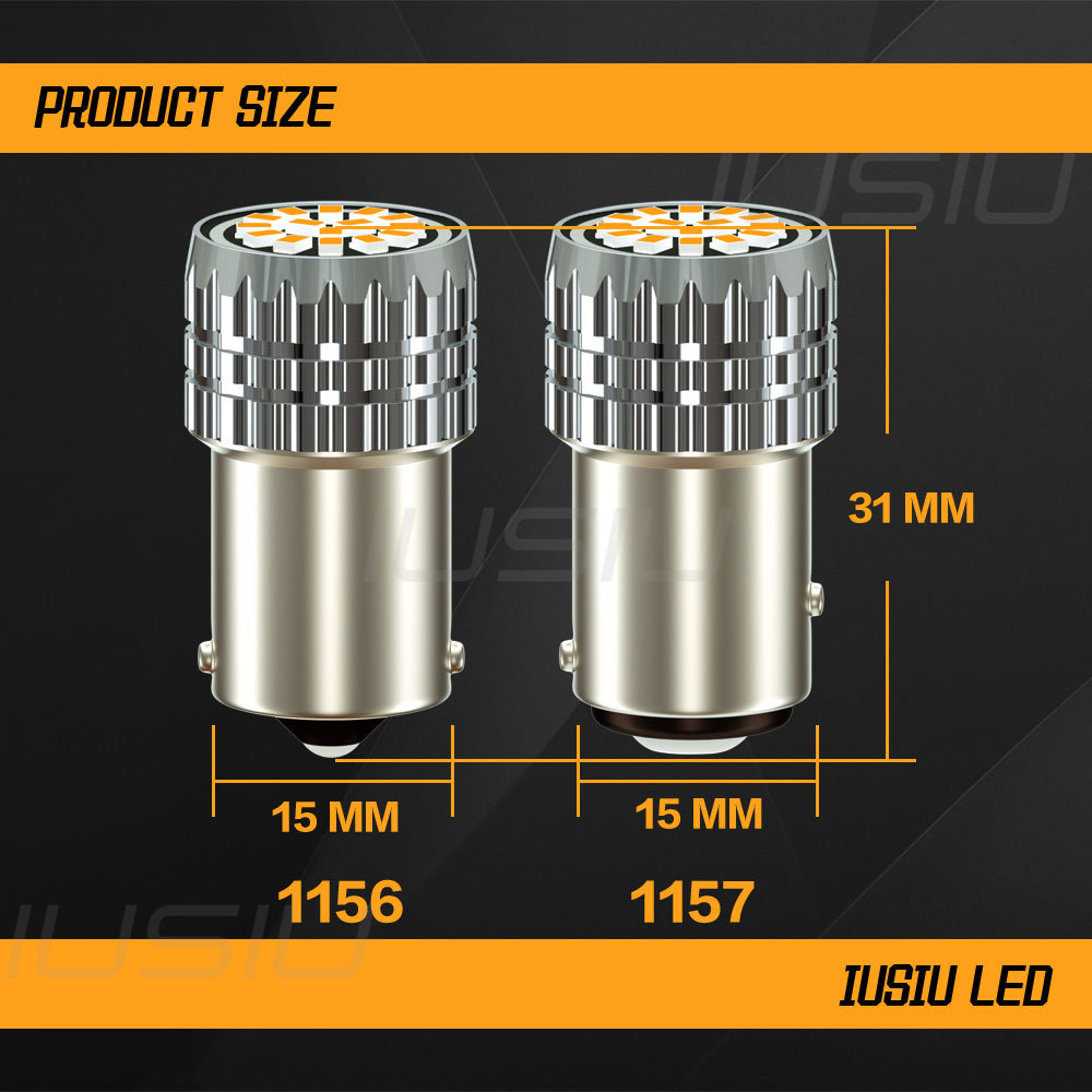 Iusiu 2 Stuks R 5W R 10W 1156 Led 1157 Lamp Bay15d Ba 15S P 21W P21/5W Draai Rem Achteruitrijsignaal Parking Achterlicht Drl Rode Autolampen