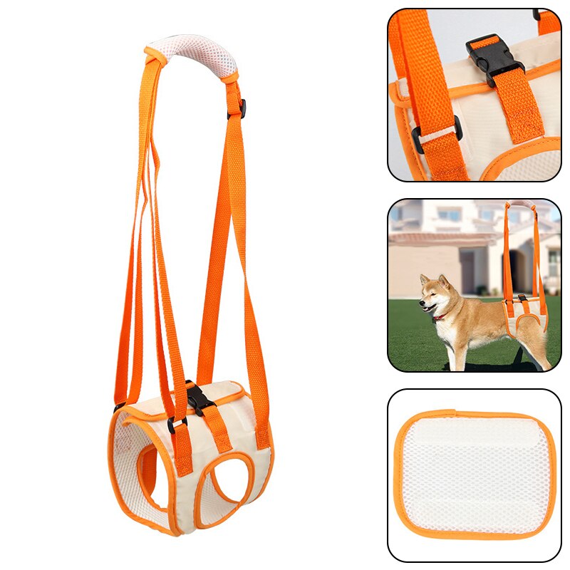 Pet Dog Mesh Leashes Assist Harness Rear Lifting Brace Harness for Old Dogs Aid Assist Tool Rehab Harness for Dogs with Weak