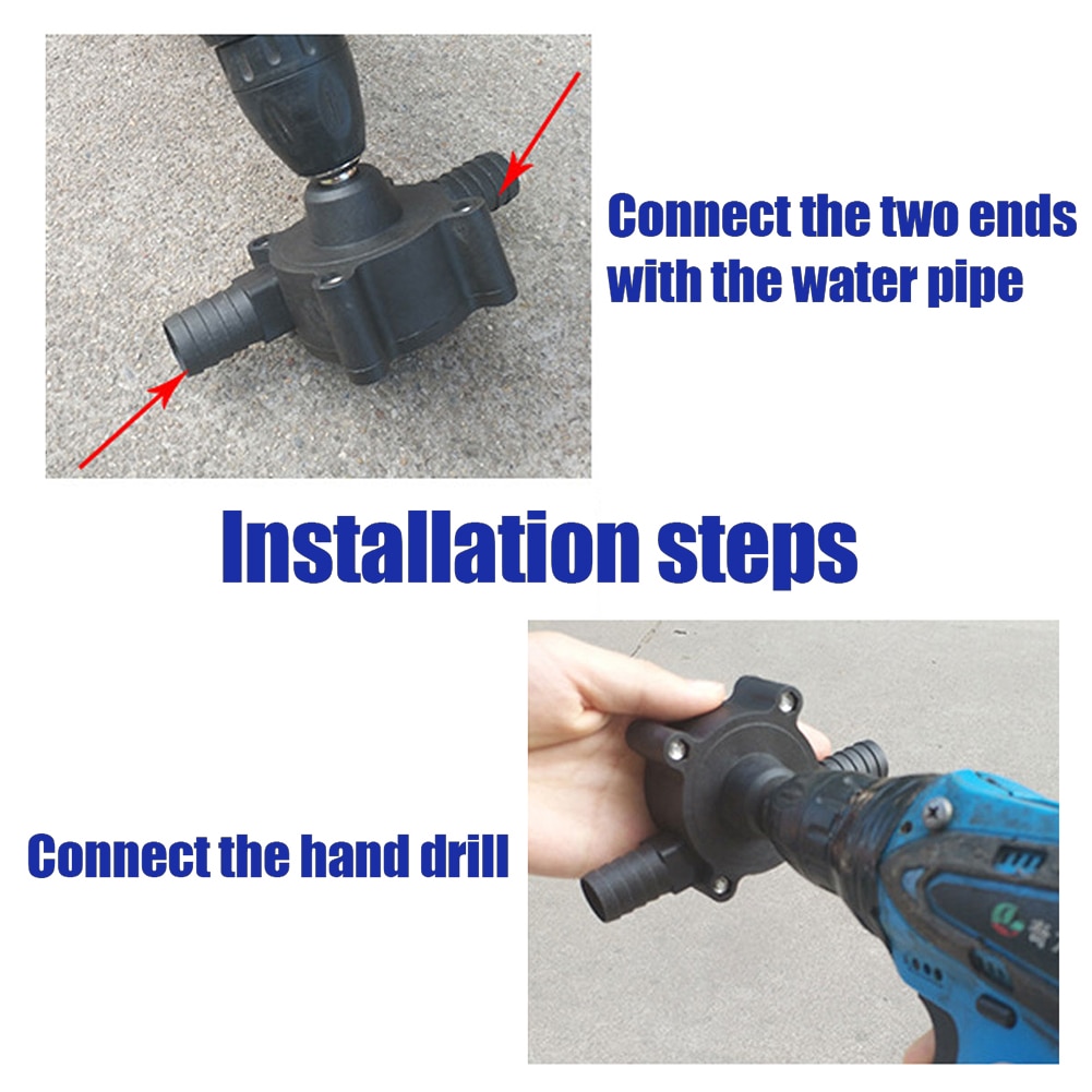 Portable Electric Drill Pump Diesel Oil Fluid Water Pump Mini Hand Self-priming Liquid Transfer Pumps Home Gardening Tools