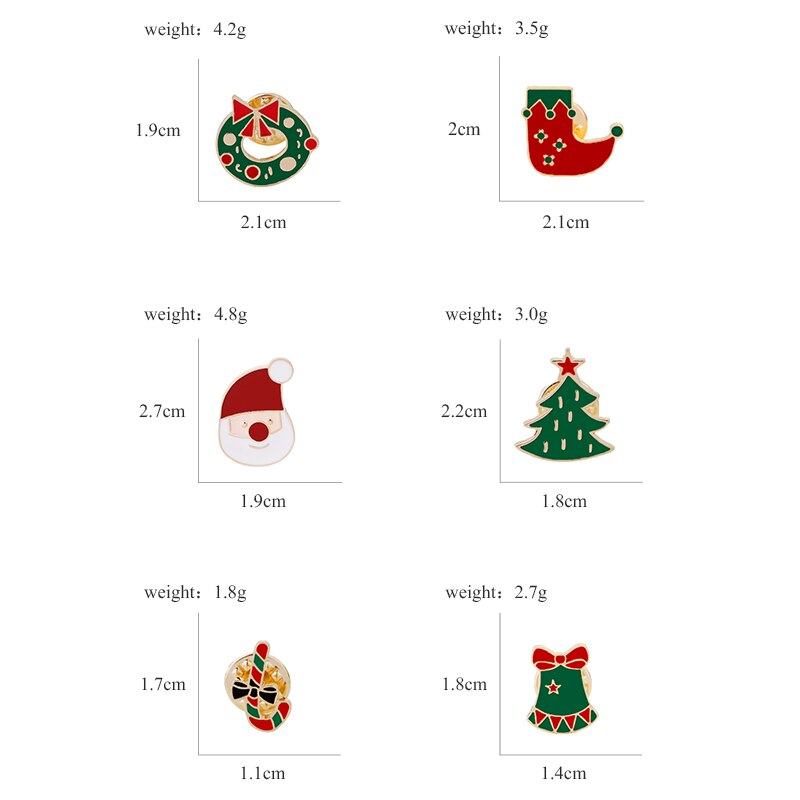 Creatieve Cartoon Kerst Broches Pins Leuke Kerstman Boom Jingle Bells Sokken Donuts Candy Emaille Pin Badges Broche