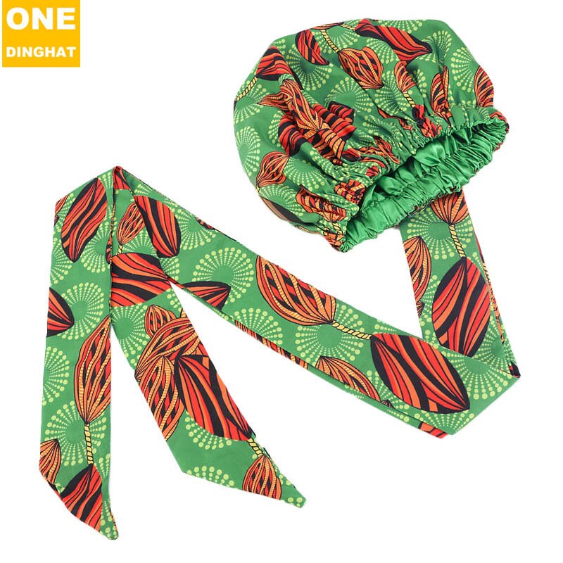 Grand couvre-chef africain Ankara en Satin pour femmes noires, couvre-chef de soins infirmiers, prêt à porter, chimio: G
