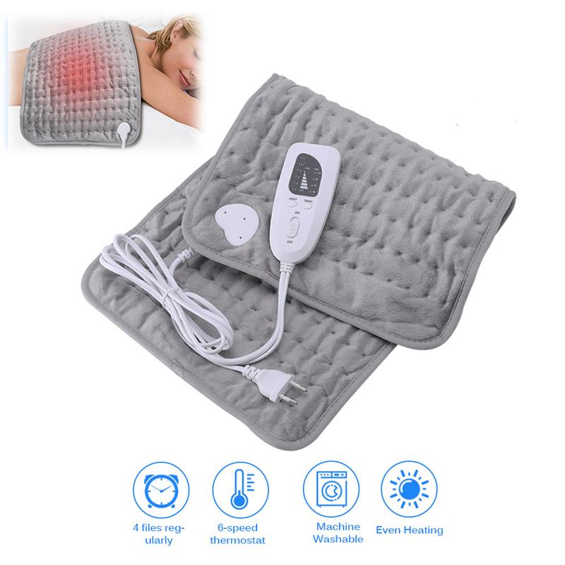 1pc Physiotherapy Heating Pad Electric Blanket Fast Relief Pain Relax Muscle Temperature Dim Damp Dry Heat Therapy Abdomen: EU Plug