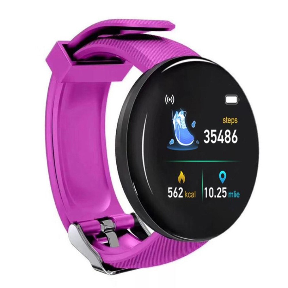 D18 smartwatches für damen und herren mit blutdruck- und herzfrequenzmessung, sport-tracker,  d18s smartwatches im 2er-pack , 116  d13  m3 m4 m6 m5: Lila