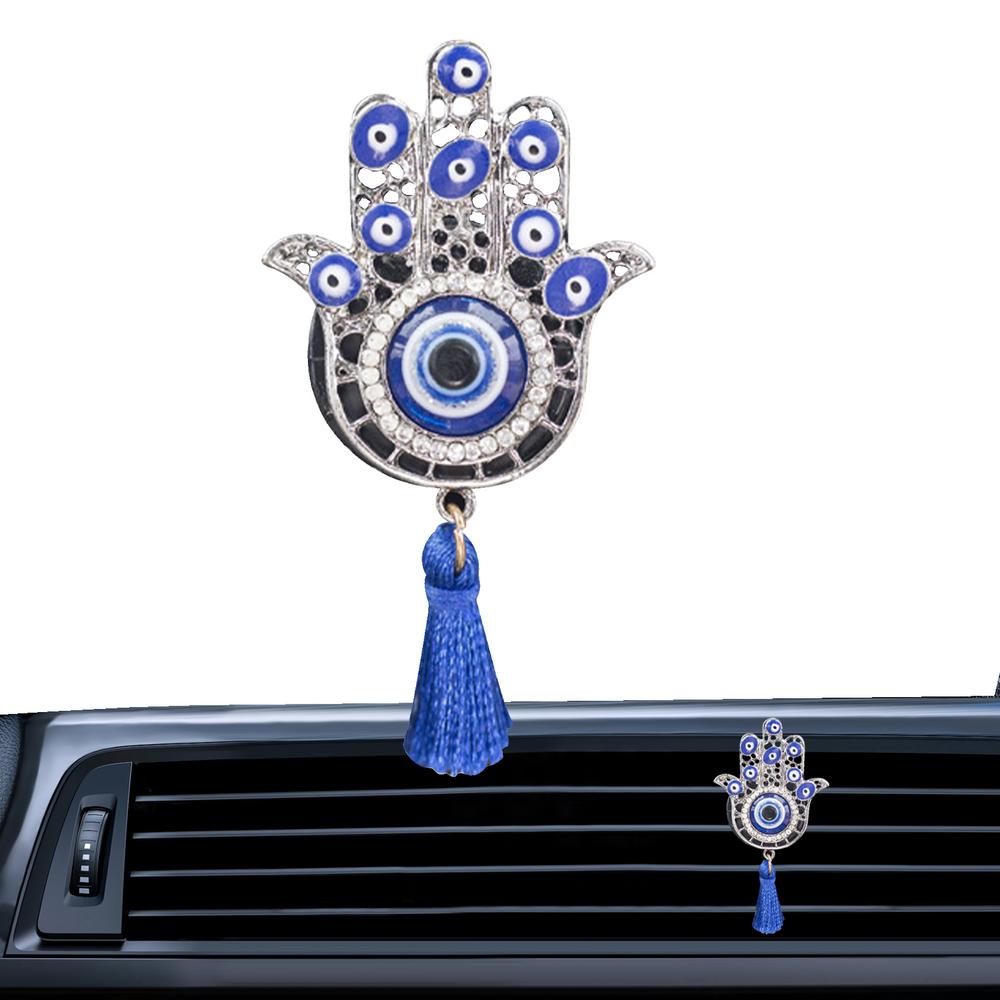 Aromatherapy Diffuser Vent Clip Devil's Eye Auto Air Vent Air Freshener Clip Mysterious And Fashionable Interior Decor: WHITE